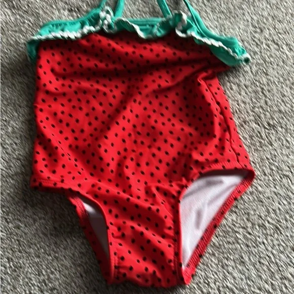Three SwimSuits: Pink and Green Watermelon Bikini Set, strawberry swimwear